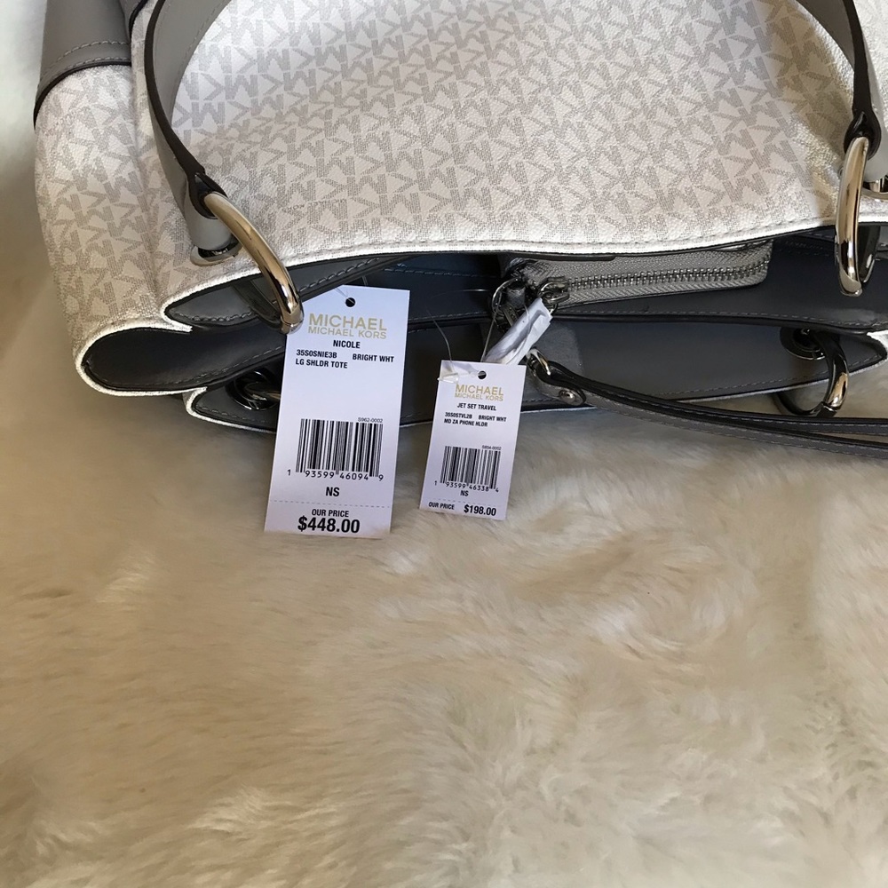 Michael Kors (2pcs) Nicole LG Shoulder Tote - Picture 8 of 8